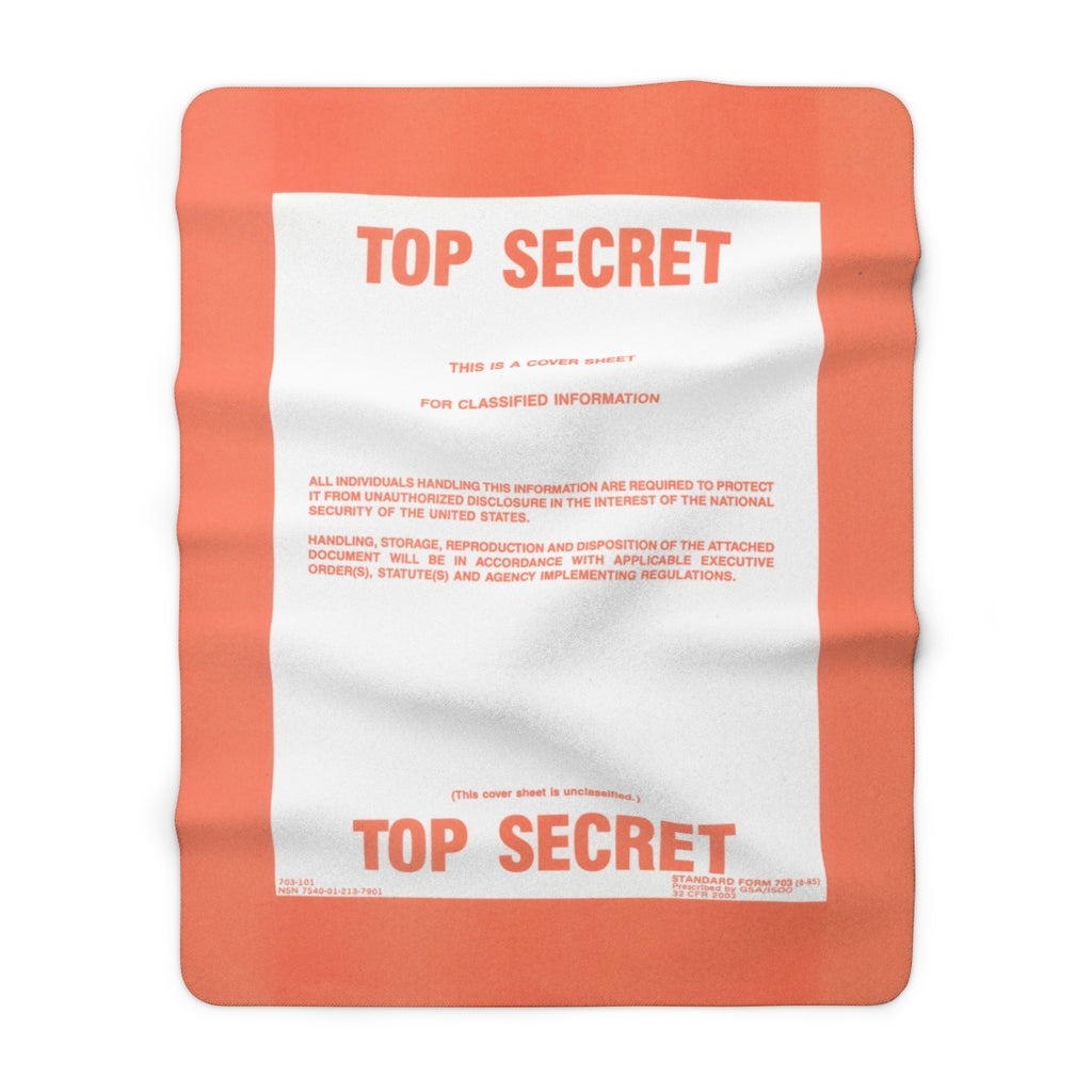 Top Secret Sherpa Fleece Blanket